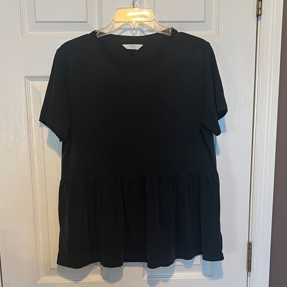 Time and Tru Blue Short Sleeve Top